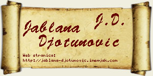 Jablana Đotunović vizit kartica